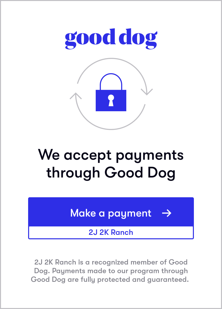 2J 2K Border Collies Good Dog payment button